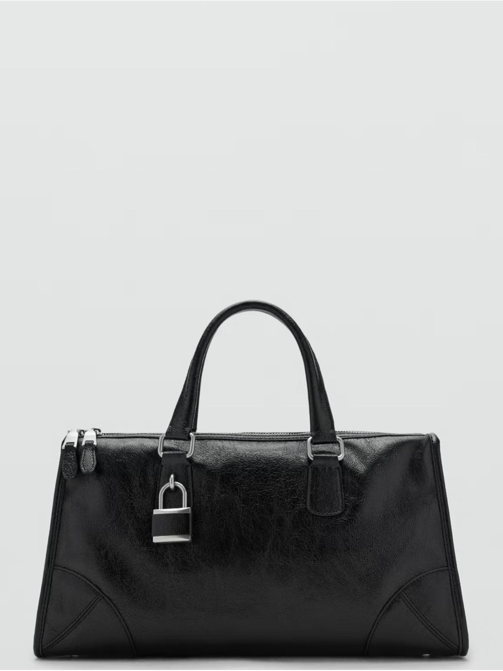 Mango SHINY HANDBAG WITH HANDLES